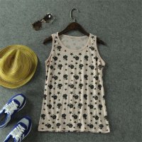 Missjojo猫咪背心打底2015夏装新款女装