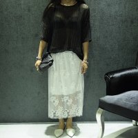 2016夏季新款蕾丝半身裙网纱裙女装a字裙子夏季高腰中长款包臀裙