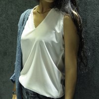 2016春夏新款时尚性感雪纺无袖T恤女修身打底衫背心百搭上衣韩版
