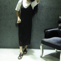 2016新款夏装季修身中长裙短袖连衣裙套装女夏女装两件套裙子夏天