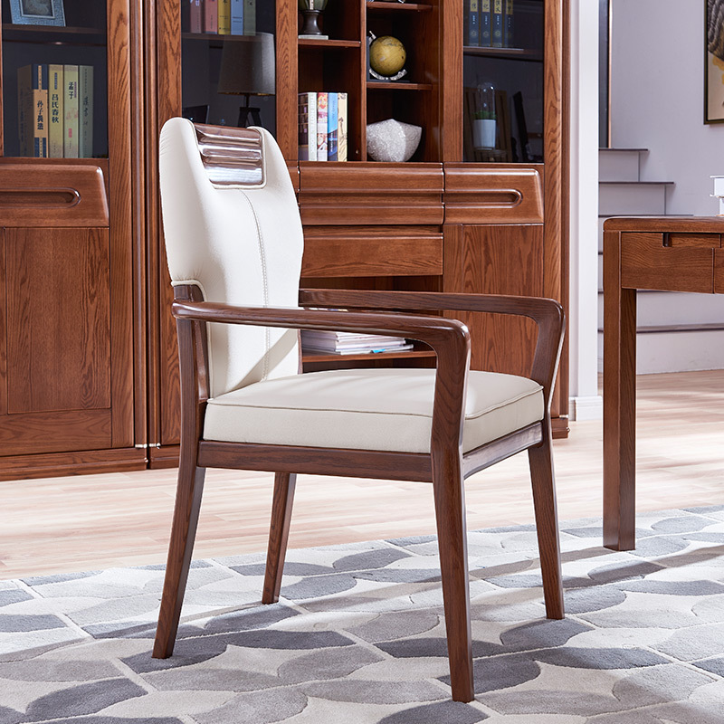 光明家具椅子/凳子158-54601-64 光明家具 进口红橡木书椅 办公椅 全