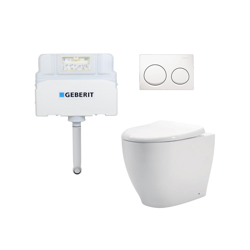 geberit吉博力alph入墙a隐藏隐蔽式水箱双冲水面板配落地式墙排地排