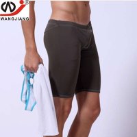 湛蓝内衣 男士泳裤男五分泳裤 男泳衣长款温泉游泳裤 WJ网将7206