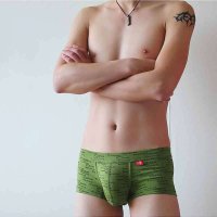 湛蓝内衣 男内裤纯棉平角裤 HJL小鱼字母印花低腰全棉内裤H2044