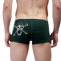 湛蓝内衣 男士纯棉阿罗裤时尚舒适运动家居短裤带小兜 WJ网将7352