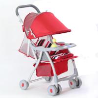 宝宝好婴儿车推车可坐躺儿童伞车超轻便型简易BB手推折叠伞车722网+102棉（红色）