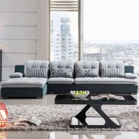 莱恩浩客 沙发 布艺沙发 5889 灰色 双人+单人+右贵妃