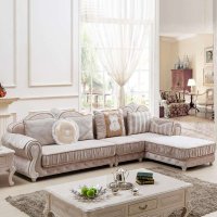 莱恩浩客 简约欧式布艺沙发组合 小户型客厅转角后现代简欧沙发 灰色 双人+右贵妃