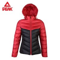 正品匹克PEAK 冬季新款连帽羽绒服情侣款羽绒服女 F544448
