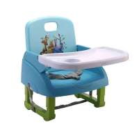 Goodbaby好孩子儿童餐椅 婴儿餐桌椅 宝宝增高座椅便携可折叠ZG20-W-L233BG蓝绿配色