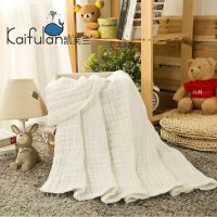 kaifulan凯芙兰天然纱布宝宝专用六层纯棉纱布浴巾100*100