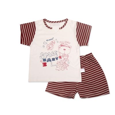 【康贝方】 婴儿外出短袖套装新生儿衣服宝宝纯棉童装夏季新品#3643