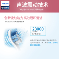 飞利浦（PHILIPS）电动牙刷 HX3226/41 成人 儿童 充电式 声波震动 软毛呵护型 两刷头 23000R/M