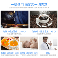 扬子（YANGZ） 茶吧机立式饮水机茶水机家用柜式速热开水机触屏 咖啡色 冷热款