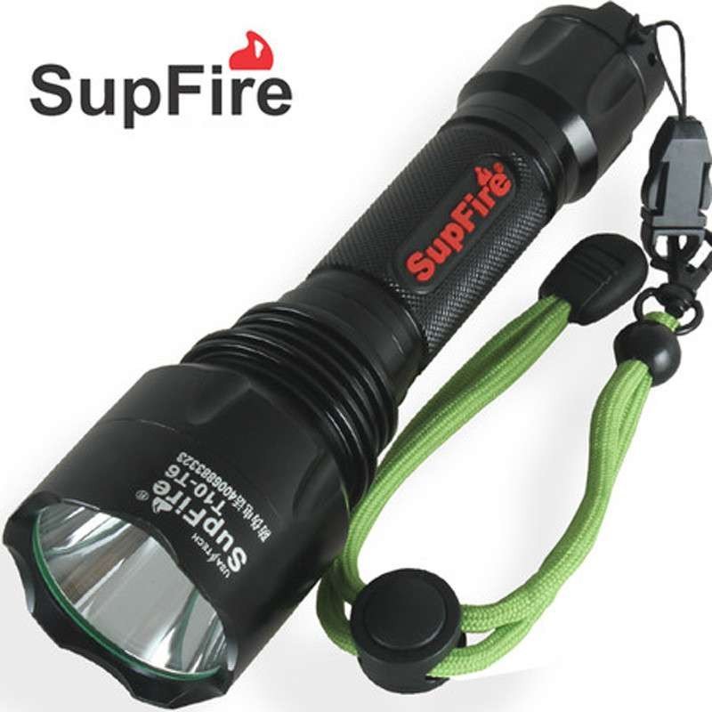 Supfire/神火 新品T10-T6 泛光远射型强光手电筒 进口CREE T6 LED高亮无黑圈 led强光户外骑行