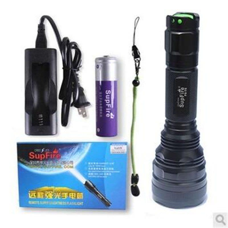 Supfire/神火 F6泛光型LED强光手电筒 进口CREE T6灯泡五档换光 防水充电套装 户外骑行 做工精细图片