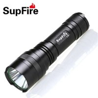 SupFire 强光手电筒 L6-L2 10瓦led1100流明 高亮泛光型26650锂电池 强光充电 远射户外手电筒