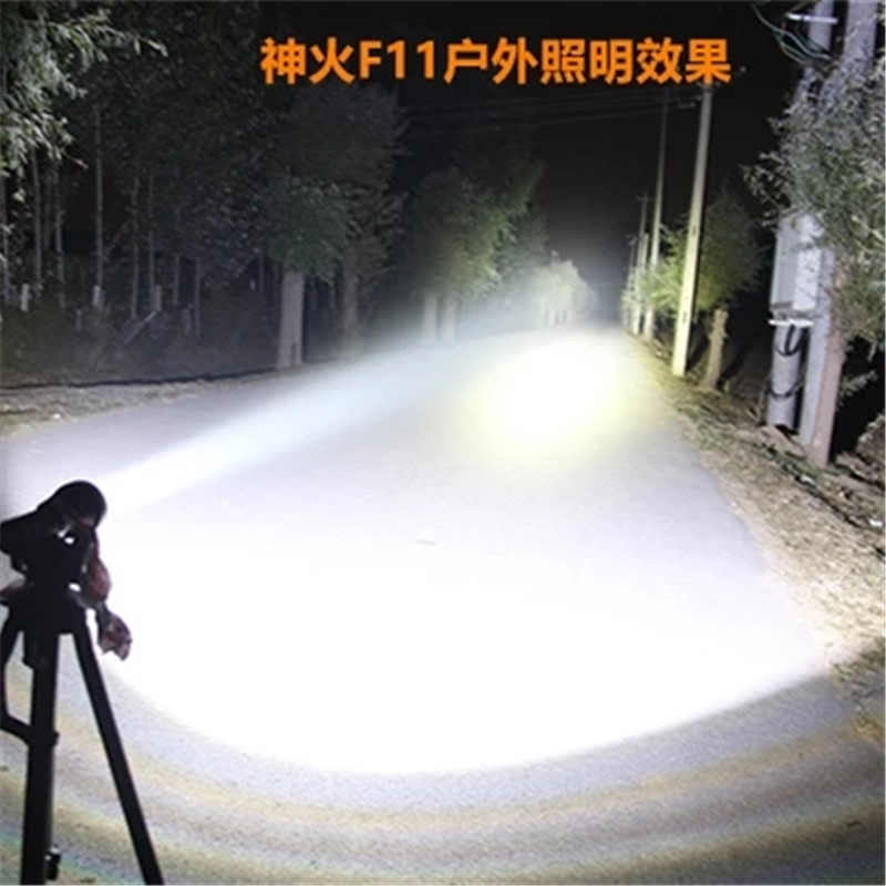 神火supfire伸缩调焦强光手电筒F11进口XML2(T6)LED 凸镜变焦26650大功率锂电池兼容18650 远射