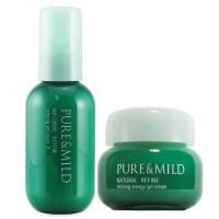 资生堂泊美PURE&MILD 植物纯净界控油保湿祛痘补水2件超值套装II(滋润型)(乳液100g+醒肤霜50g）