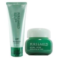 资生堂泊美PURE&MILD 植物纯净界控油保湿祛痘补水2件超值套装II(滋润型)(洗面奶100g+醒肤霜50g）