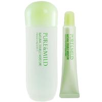 资生堂泊美PURE&MILD 植物倍水润保湿补水滋润2件套I(水润型)水150g+眼霜20g