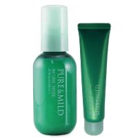 资生堂泊美PURE植物纯净界控油保湿祛痘补水2件超值套装I(清爽型)(乳液100g+隔离霜40g）