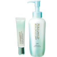 泊美PURE&MILD 植物奢白系列美白保湿补水超值2件套装水润（卸妆液150g+眼霜25g）