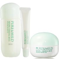泊美PURE&MILD 植物芯润白凝亮美白3件套II(滋润型)（眼精华20g+乳液120g+睡眠面膜80g）