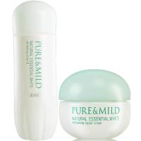 泊美PURE&MILD 植物芯润白凝亮美白保湿补水2件超值套装II(滋润型)（水150g+面霜50g）