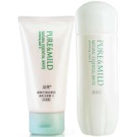 泊美PURE&MILD 植物芯润白凝亮美白保湿补水2件超值套装II(滋润型)（洁面120g+水150g）