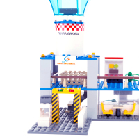古迪 小颗粒塑料益智拼装积木航空机场652片拼插模型儿童玩具拼插积木6-14岁200块以上