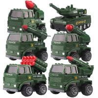 LEFEI /乐飞儿童惯性迷你军事模型滑行车6只装玩具车男孩 1-3岁宝宝塑料玩具模型 