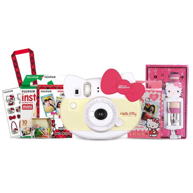 富士hellokitty纪念款相机限量版（可爱红）路人版 美颜自拍神器 LOMO胶片相机 礼物 官方正品图片