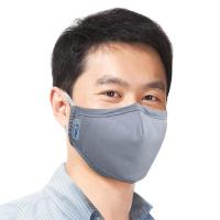 绿盾口罩防雾霾防尘防PM2.5防流感活性炭滤片口罩 男款雁灰色