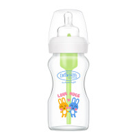 【买一赠六】布朗博士(Dr.Brown's)爱宝选晶彩宽口径玻璃奶瓶婴儿防胀气奶瓶9安士/270ml WB9130-CH