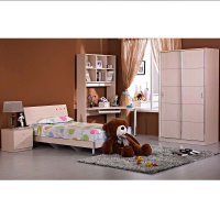 现代时尚简约小孩儿童套房组合 书桌+小衣柜+单人床 男孩女孩卧室套装