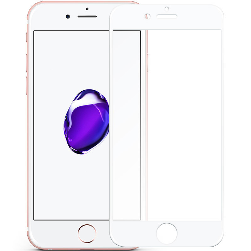 魅爱琳 iPhone7 Plus/苹果6splus/苹果8钢化膜 薄保护膜 全屏覆盖 手机贴膜弧边防爆防指纹 高清玻璃膜