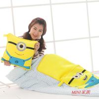 可爱小黄人卡通抱枕被子两用靠垫大号办公室午休毯空调被七夕礼物