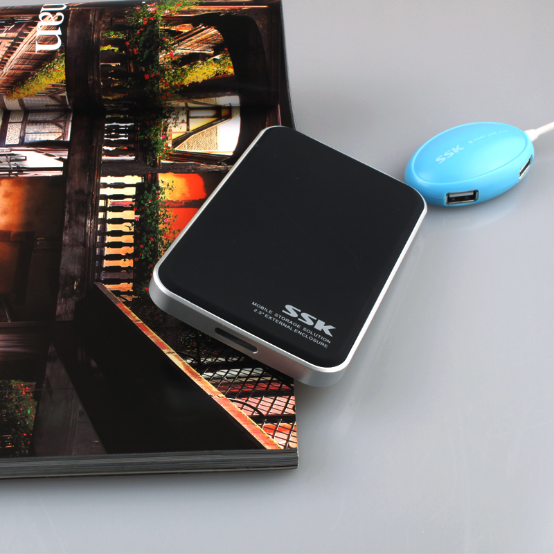飚王（SSK）HE-T300 2.5英寸USB3.0笔记本移动硬盘盒 SATA串口9.5mm硬盘盒