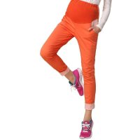 德莱茜拖腹裤 孕裤 韩版抽皱孕妇裤 修身显瘦孕妇九分裤