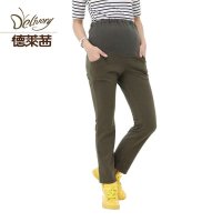 德莱茜秋冬新款 大码孕妇裤 早秋孕妇装 韩版直筒托腹长裤子