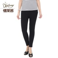 德莱茜孕妇装 时尚韩版孕妇秋冬托腹打底裤 加绒孕妇长裤子