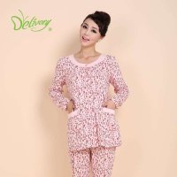 德莱茜 哺乳装衣裤套装 喂奶衣外出时尚秋装 产后月子服纯棉春秋
