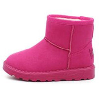 回力童鞋冬季款高帮儿童棉鞋男童女童纯色百搭加厚保暖棉鞋