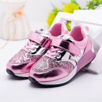奔仔童鞋2015春秋新款女童运动鞋儿童网鞋透气大童韩版时尚休闲鞋