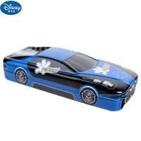 迪士尼联众多层笔盒小学生汽车款多功能 三层汽车铅笔盒DM0937新款深蓝色