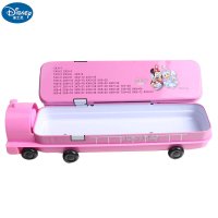 迪士尼米奇立体火车造型塑料三层铁笔盒小学生男童文具盒铅笔盒82253-08粉色