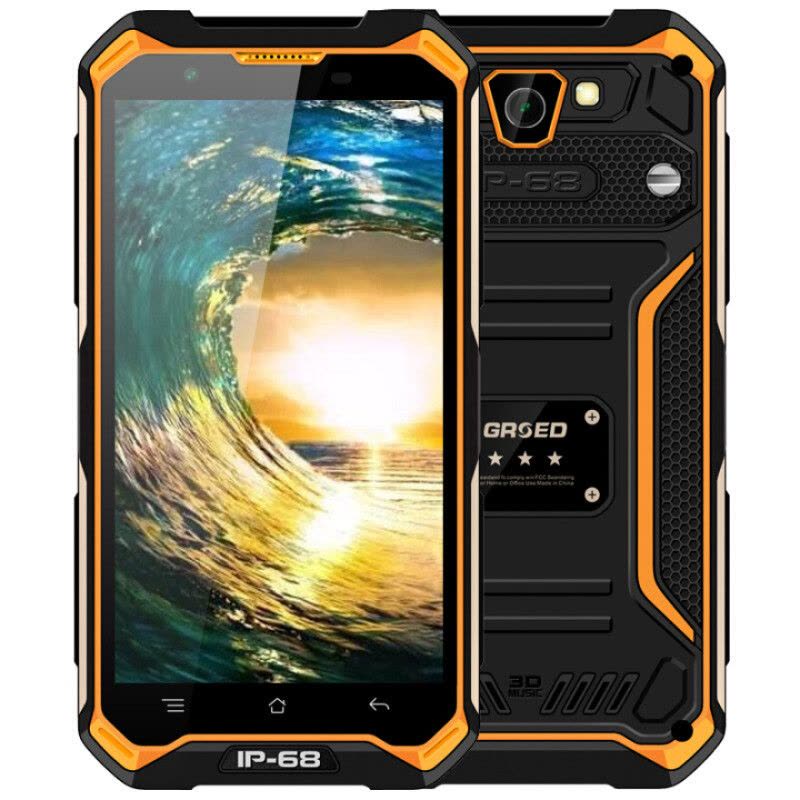 金圣达(GRSED)E6000电信联通移动4G全网通版IP68防水三防安卓智能手机大电池长待机老人机户外备用手机（橙色）图片