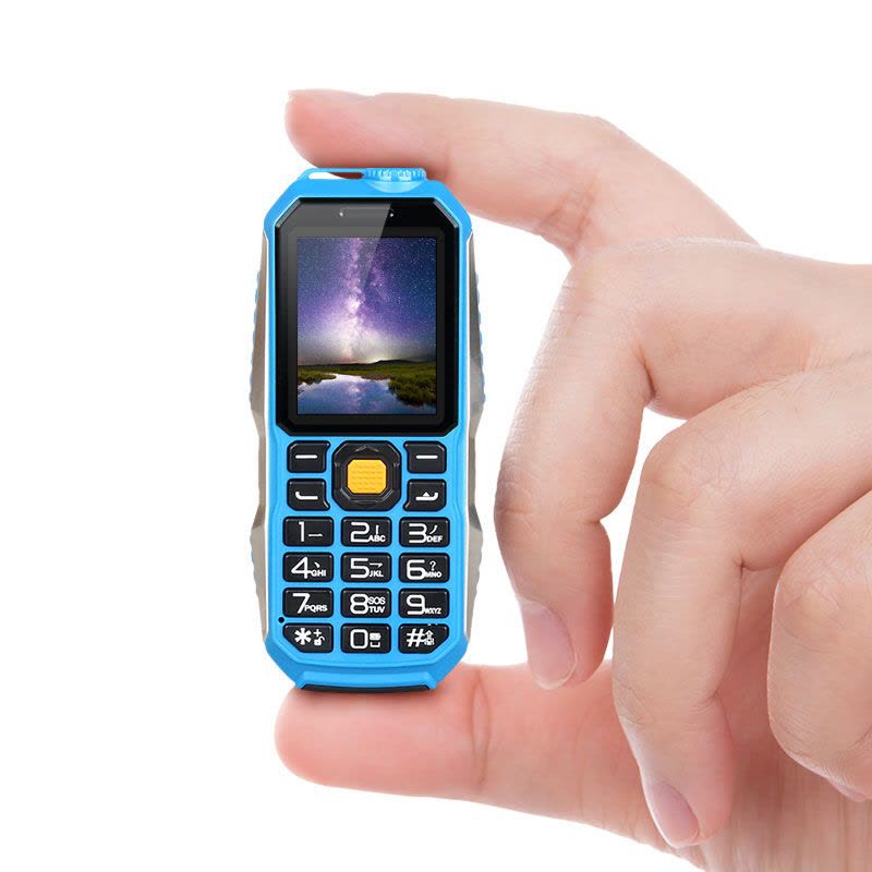 金圣达(GRSED)亚奥星6800迷你版超小电霸路虎军工三防手机儿童学生手机双卡双待大电池充电宝长待机商务备用机（蓝色）图片