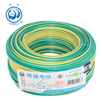 熊猫电线 BVR4平方(黄绿双色 100米)多股软线铜芯线 电缆 家用电线空调线 方便穿管